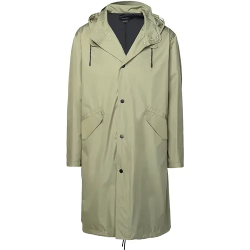 Parkas, male, , Size: S Light Khaki Polyester Blend Parka - A.p.c. - Modalova