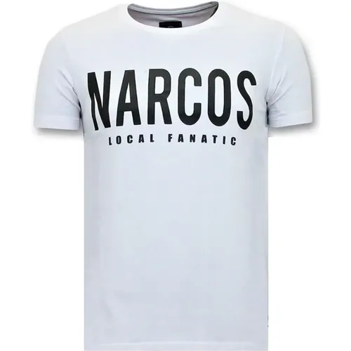 T-Shirt Männer mit Push - Narcos Pablo Escobar , Herren, Größe: S - Local Fanatic - Modalova