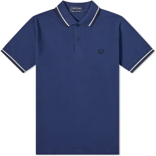 Polo Shirts, male, , Size: 4XS Twin Tipped Polo Navy/White - Fred Perry - Modalova