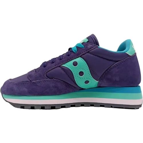 Navy/Aquamarine Jazz Sneakers Women Stylish , female, Sizes: 5 1/2 UK, 3 UK, 7 1/2 UK, 4 1/2 UK - Saucony - Modalova