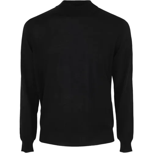 Schwarzer Merino Rollkragenpullover - Filippo De Laurentiis - Modalova