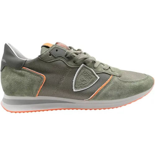 Sneakers, male, , Size: 13 US Neon Militar Sneakers - Philippe Model - Modalova