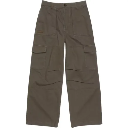 Wide Trousers, male, , Size: M Khaki Trousers - Acne Studios - Modalova