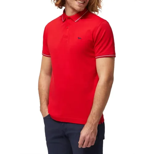 Rotes Baumwoll-Poloshirt für Männer - Harmont & Blaine - Modalova