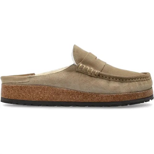 Mules, male, , Size: 9 US Slides Naples Shearling - Birkenstock - Modalova