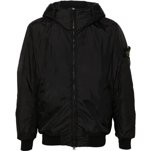 Bomber Jackets, male, , Size: 2XL Nylon Hooded Jacket - Stone Island - Modalova