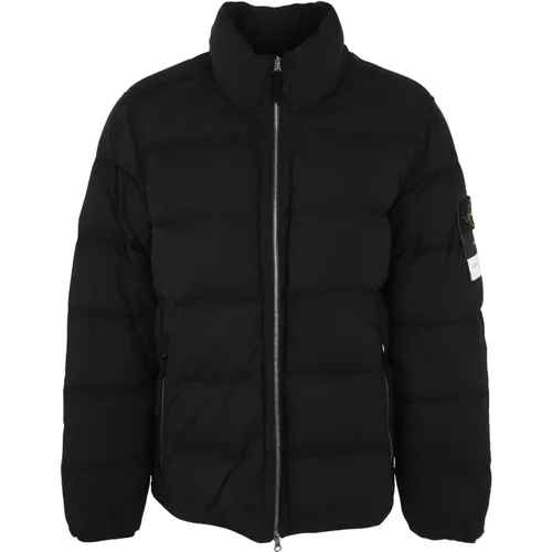 Schwarze Gepolsterte Bomberjacke - Stone Island - Modalova