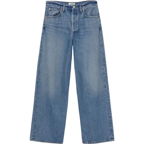 Low Slung Baggy Jeans in Libertine , female, Sizes: W27, W25, W24, W26 - Agolde - Modalova