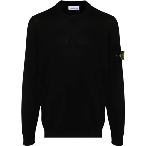 Schwarzer Sweatshirt Aw24 Herrenmode , Herren, Größe: 2XL - Stone Island - Modalova