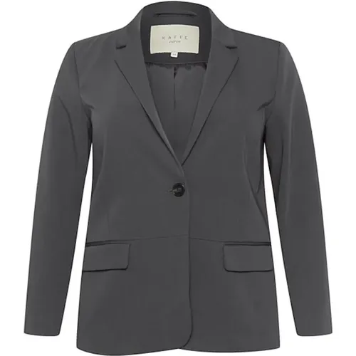 Klassische Blazer Jacke Schwarz Auster , Damen, Größe: 6XL - Kaffe Curve - Modalova