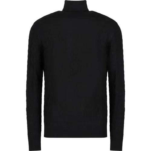 Turtlenecks, male, , Size: XL Wool Logo Dolcevita Sweater - Emporio Armani - Modalova