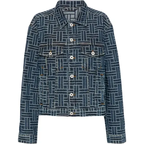 Signature Weave Denim Jacke Kenzo - Kenzo - Modalova