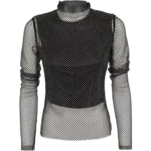 Mesh-Shirt & Jersey-Top-Set , Damen, Größe: L - Max Mara - Modalova