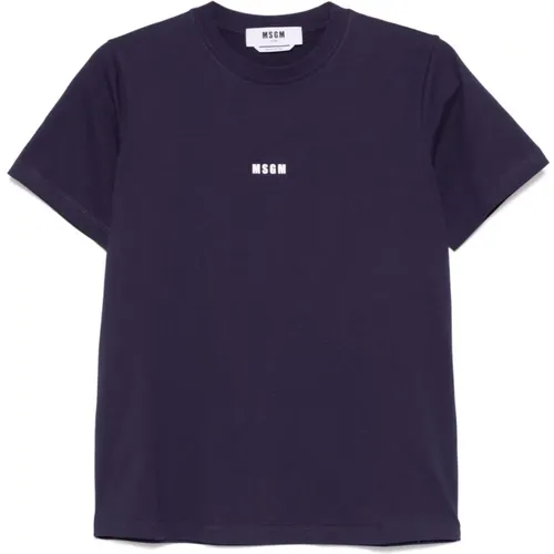 T-Shirts, female, , Size: S Crew Neck T-Shirt - Msgm - Modalova