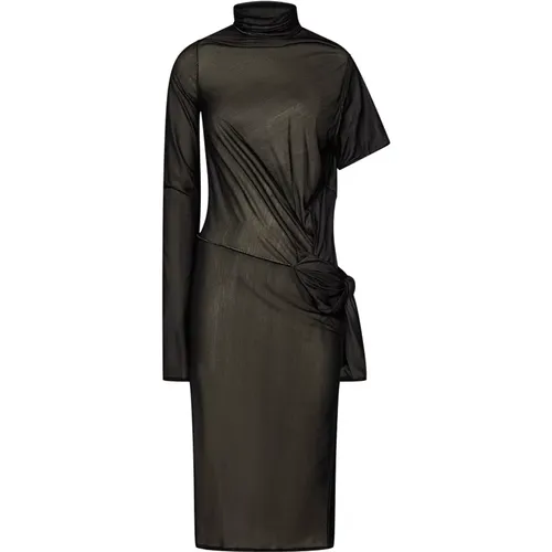 Asymmetric Midi Dress , female, Sizes: XS - Maison Margiela - Modalova