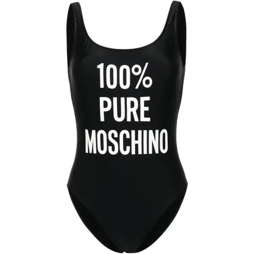 Schwarze Meer-Kleidung mit Logo-Druck , Damen, Größe: XS - Moschino - Modalova
