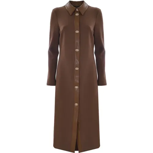 Shirt Dresses, female, , Size: L Sophisticated Shirt Dress with Metal Buttons - Kocca - Modalova