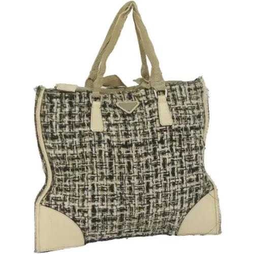 Pre-owned Tote Bags, female, , Size: ONE SIZE Pre-owned Wool handbags - Prada Vintage - Modalova