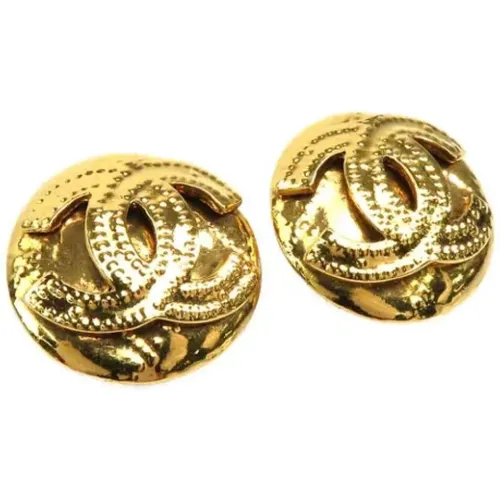 Pre-owned Gold Metal Chanel Earrings , unisex, Sizes: ONE SIZE - Chanel Vintage - Modalova