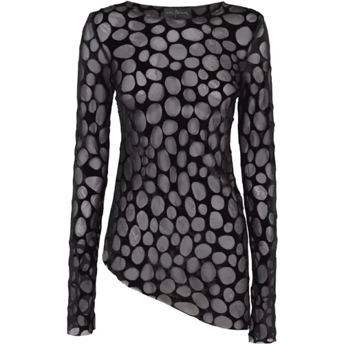 Pebbles, Top in Samt Devore , Damen, Größe: 2XL - Cortana - Modalova