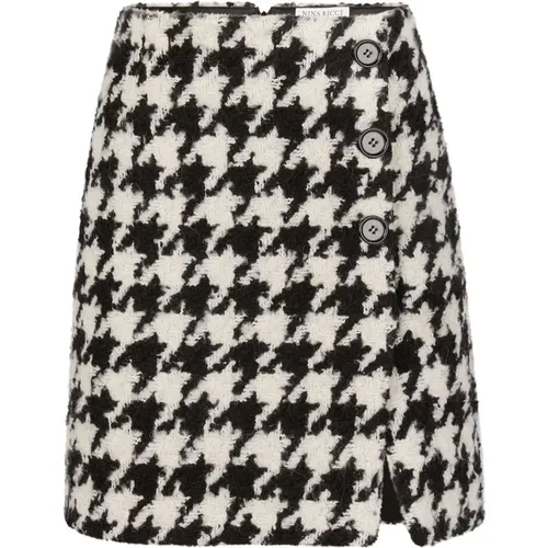 Mini Houndstooth Skirt , female, Sizes: L, 2XL, 2XS, XL, S, M, XS - Nina Ricci - Modalova