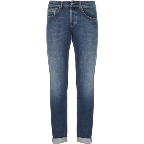 Blaue Baumwolljeans für Männer , Herren, Größe: W32 - Dondup - Modalova