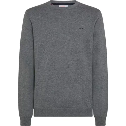 Grauer Pullover , Herren, Größe: 2XL - Sun68 - Modalova