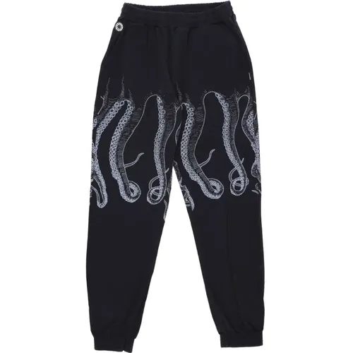 Sweatpants, male, , Size: L Jogger Pants with Elastic Waist - Octopus - Modalova