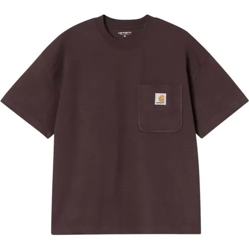 T-Shirts, male, , Size: S Work Pocket T-Shirt - Carhartt WIP - Modalova