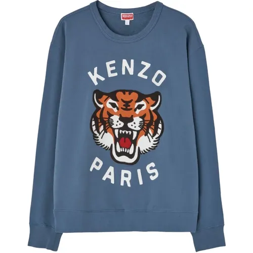 Sweatshirts, male, , Size: S Embroidered Sweater - Kenzo - Modalova