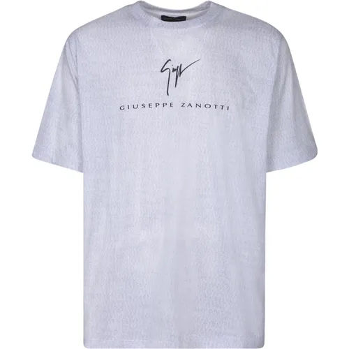 Cotton Roundneck T-shirt Logo Print Regular Fit , male, Sizes: M, S, L, XL - giuseppe zanotti - Modalova