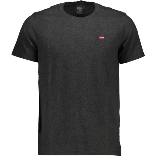 Levi's, Graues Baumwoll-T-Shirt mit Logo , Herren, Größe: M - Levis - Modalova