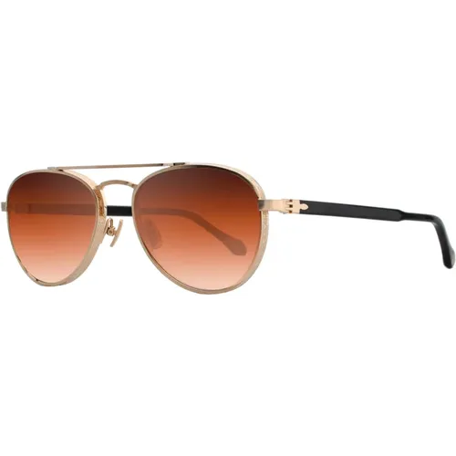 Sunglasses, unisex, , Size: 54 MM Gold/ Shaded Sunglasses - Matsuda - Modalova