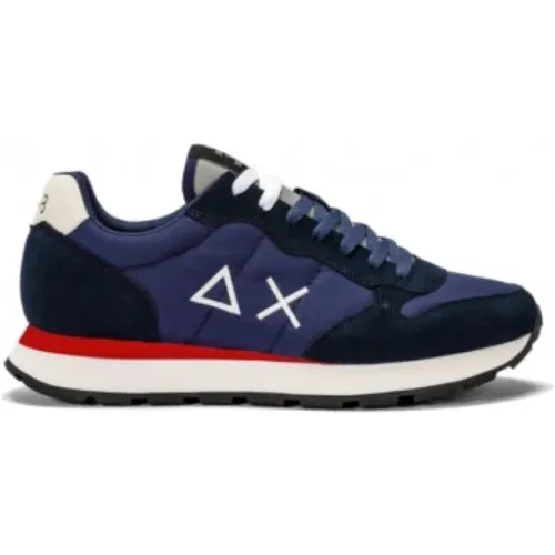 Navy Sneakers - Tom Solid Nylon , male, Sizes: 9 UK - Sun68 - Modalova