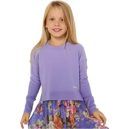 Lila Wollpullover für Kinder - Moncler - Modalova