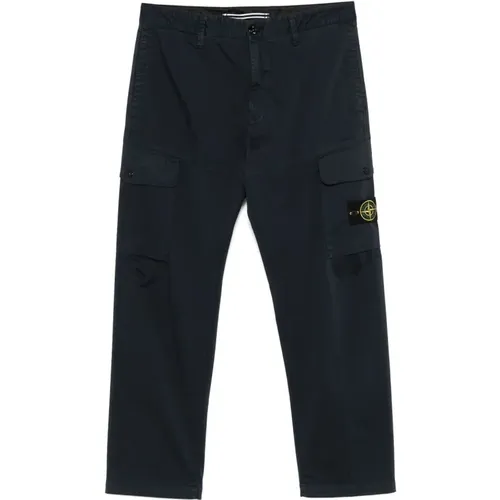 Straight Trousers, male, , Size: W40 Stylish Men's Trousers - Stone Island - Modalova