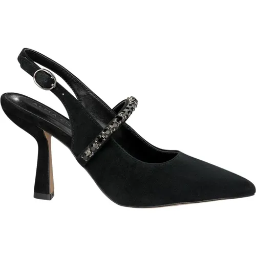 Rhinestone Strap Heeled Shoe , female, Sizes: 6 UK, 4 UK, 5 UK, 7 UK - Alma en Pena - Modalova