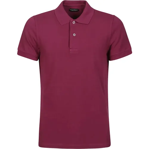 Tennis Piquet Short Sleeve Polo Shirt , male, Sizes: L, 2XL - Tom Ford - Modalova