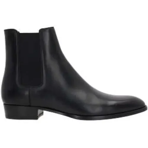 Chelsea Boots, male, , Size: 7 US Leather Chelsea Boots - Saint Laurent - Modalova