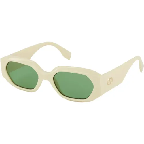 Sunglasses, unisex, , Size: ONE SIZE ** LE Sustain Bold Slim ;Slaptrash; Sunglasses /Ivory - Le Specs - Modalova