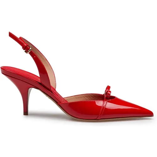Pumps, female, , Size: 7 1/2 US Flame Pumps with Bow Detail - Ferragamo - Modalova