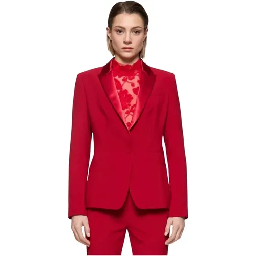 Wollmischung Einreiher Blazer , Damen, Größe: S - Dondup - Modalova