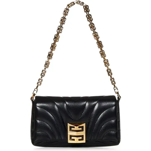 Schwarze gesteppte Lederhandtasche mit G Cube-Kette - Givenchy - Modalova