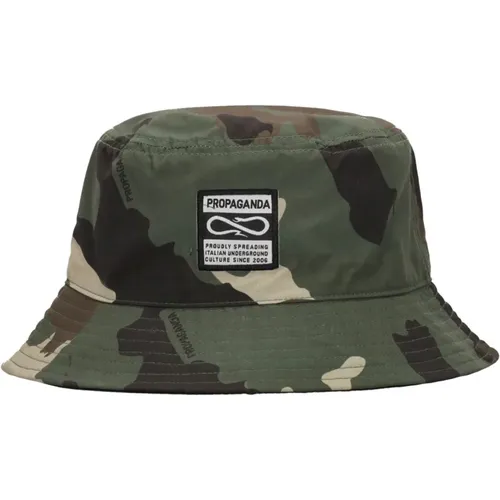 Hats, unisex, , Size: ONE SIZE Camo Bucket Hat with Embroidered Logo - Propaganda - Modalova