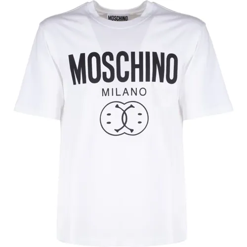 Two Smile T-shirt , male, Sizes: 2XL - Moschino - Modalova