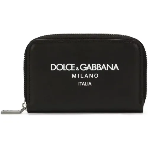 Printed Wallet , male, Sizes: ONE SIZE - Dolce & Gabbana - Modalova