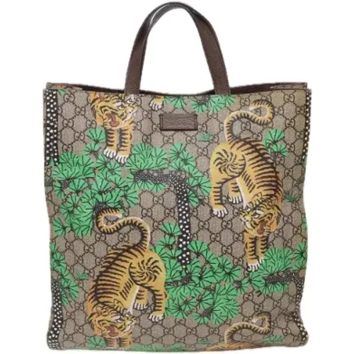 Pre-owned Tote Bags, female, , Size: ONE SIZE Pre-owned Canvas gucci-bags - Gucci Vintage - Modalova