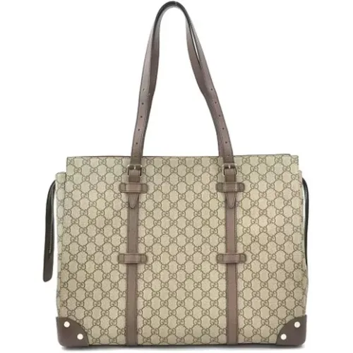 Pre-owned Tote Bags, female, , Size: ONE SIZE Pre-owned Canvas travel-bags - Gucci Vintage - Modalova