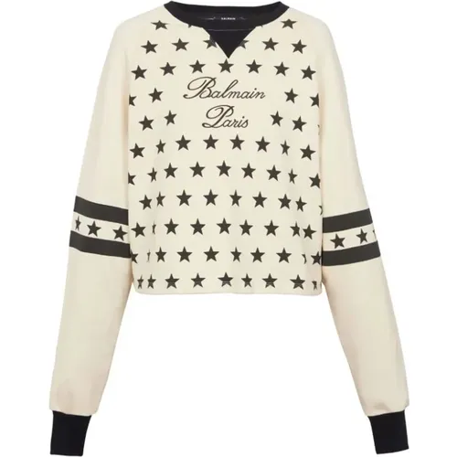 Star Print Sweater , female, Sizes: S, XS - Balmain - Modalova