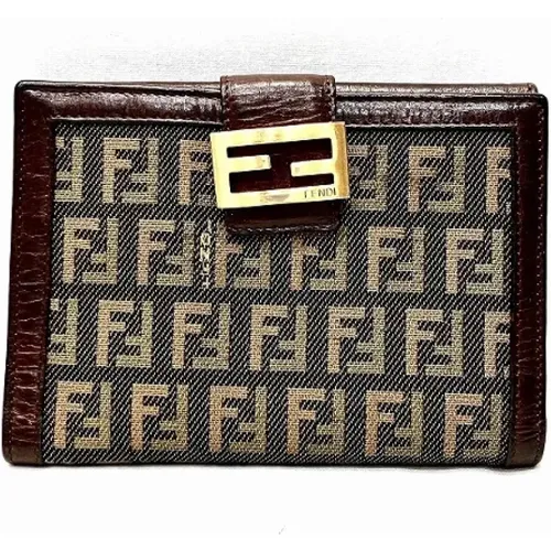 Pre-owned Wallets, female, , Size: ONE SIZE Pre-owned Canvas wallets - Fendi Vintage - Modalova